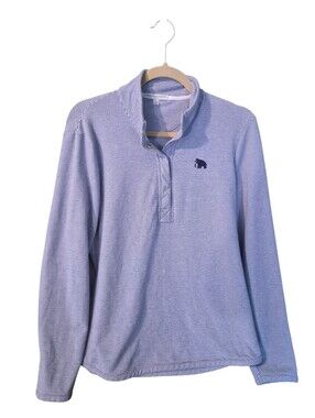Fairway & Greene Womens Quarter Snap Striped Pullover- L.          L34